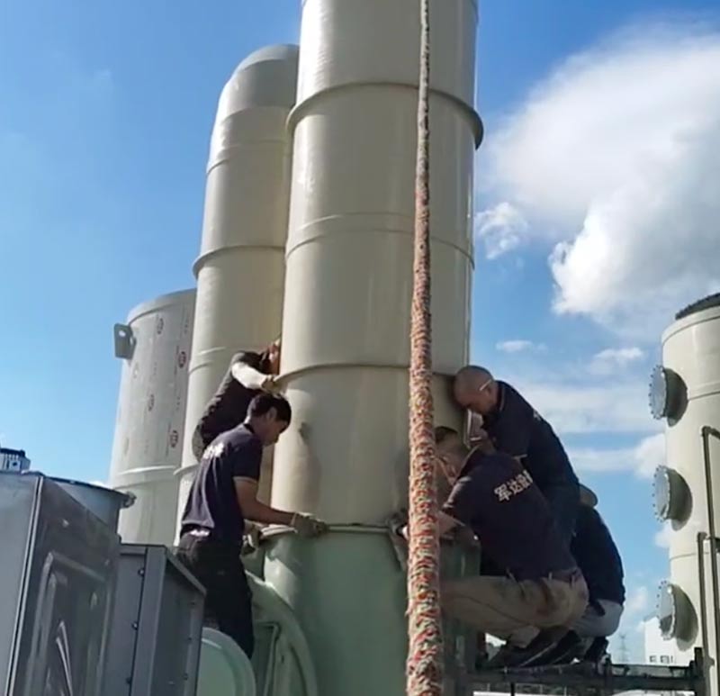 Установка башни выхлопных газов для гальванической производственной линии Junda